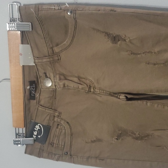Nwt RUE21 JEANS WOMENS Sz 0 Brown Distressed ripped Get The Lift Lightweigt New - Picture 4 of 10